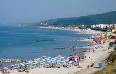 The beach, from our balcony